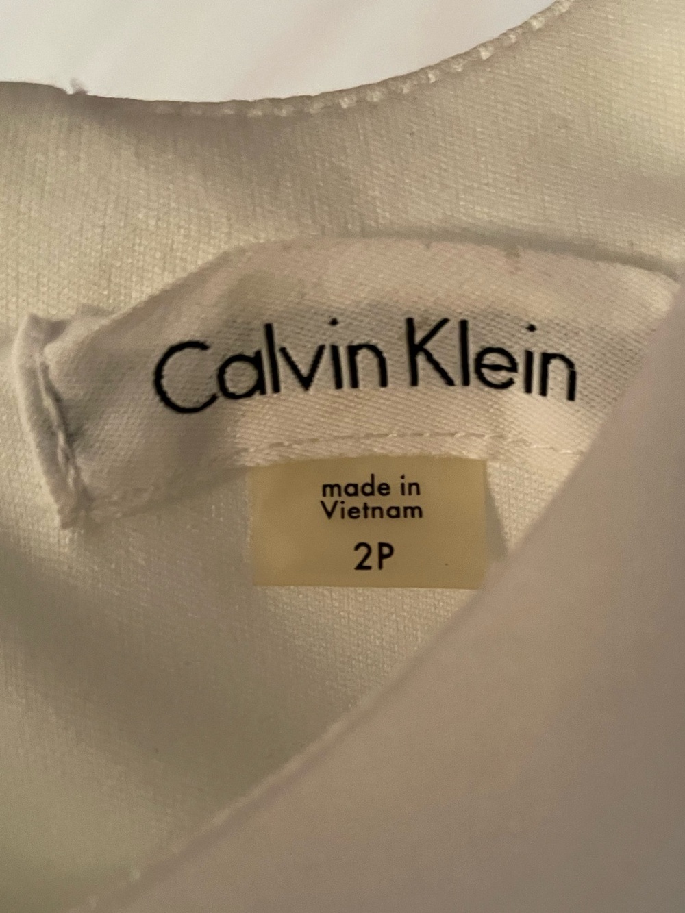 Calvin Klein Sleeveless Colorblock Sheath Dress - White, Blue & Teal - Petite 2P - Picture 3 of 7
